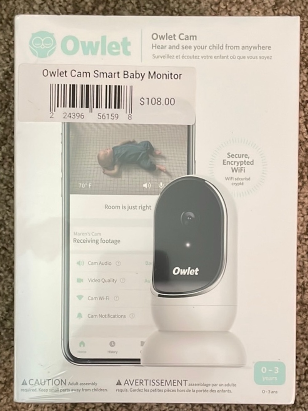 Owlet Smart Baby Monitor Camera - White